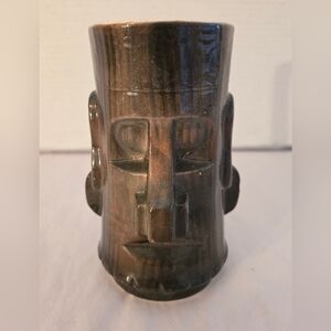 VTG MCM 1960's Westwood Japan Tiki Mugs S/4 Brown Hawaiian Barware Tropical